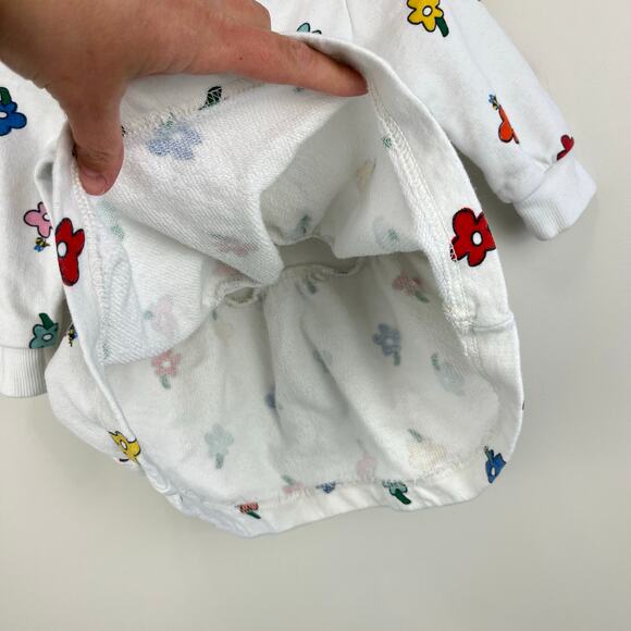 Hanna Andersson Baby Printed French Terry Dress Flowers 75 cm 12-18 Months - Picture 4 of 7